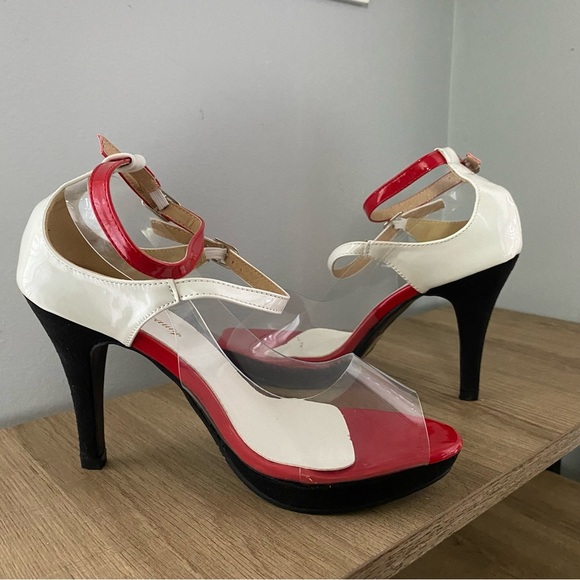 NEW Getmorebeauty Open Toe Clear Heels - Picture 1 of 11